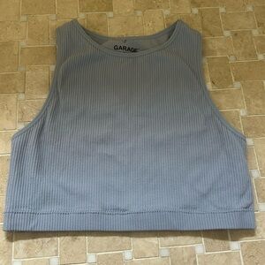 Garage baby blue crop top